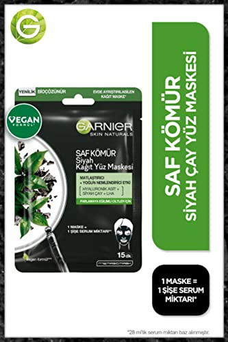 Garnier Skin Naturals PURE CHARCOAL Black Tissue Mask