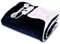Navaris Electric Heated Wrap - Wearable Throw Blanket Soft Plush Electric Heated Cape with 3 Heat Settings and Auto Shut Off Timer - Dark Blue/White