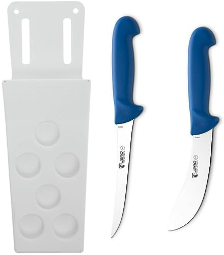 Jero P3 Meat Processing Combo Deal - Scabbard, Boning Knife, and Skinning Knife - Knives Made in Portugal - Most Popular Meat Processing Knives