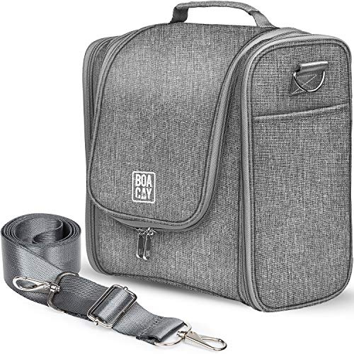 BOACAY Extra Große Kulturbeutel für Damen, Herren, Kinder, Kulturtasche mit Henkel, Reise Kosmetiktasche zum Aufhängen, Schminktasche, Waschtasche