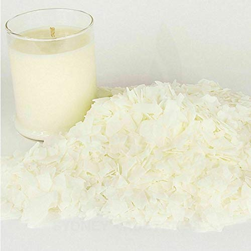 ABRUS® - 1 kg överlägset ljus sojavax, eko sojavax, vegansk grymhetsfri, naturligt sojaljusvax, SOYA-vax för ljusframställning värmande ljus naturliga vaxflingor ren bränning 100 % ren