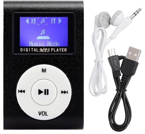 Lettori Mp3 Con Bluetooth Lettore Mp3 Plastica Schermo Lcd Da 0,8 Pollici Mini Lettore Musicale Mp3 Portatile Mini Clip In Metallo Supporto Mp3 Scheda Di Memoria Con Auricolare Da