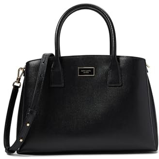 kate spade new york Women's Serena Saffiano Leather Satchel, Black, One Size