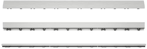 NewTechWood 1/6 ft. x 3 ft. Quick Deck Composite Deck Tile Straight Fascia in (2-Pieces/Box) (Icelandic Smoke White)