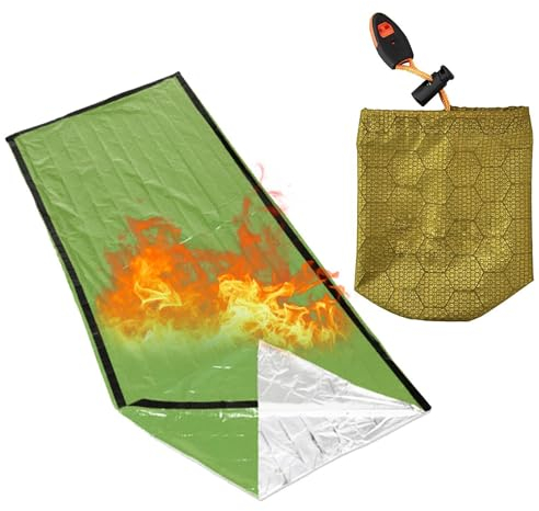 Camping Bivvy Bags, Bivvy Bag, Waterproof - Portable Survival Blanket - Waterproof, Robust, Lightweight, Thick, Portable, Windproof Camping Bivouac Bags for Outdoor Activities