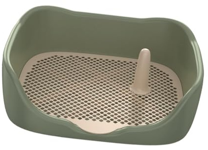 LOVIVER Toilette per Cani, vaschetta per Cuccioli, vaschetta per Cani, Toilette per pipì per Animali, Supporto per tappetini per l'addestramento degli Animali, Mezzo Verde