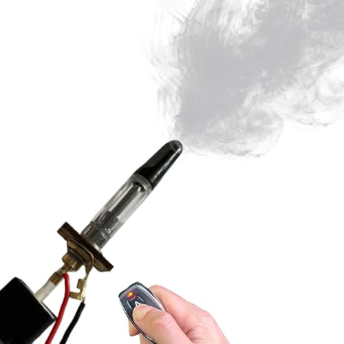 Macchina del fumo portatile, macchina per nebbia per esterni a batteria con telecomando senza fili per DJ Party Disco Wedding Halloween, Regalo (sottile rotondo nero)