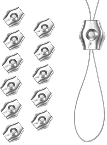 M METERXITY 12-Pack M4 Wire Rope Clips Simplex Single Bolt Stainless Steel Wire Rope Cable Clamps Fit for 1/8 Inch Diameter Wire Cable Wire Rope Clamp