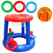 SKIPTHYBER Wasserspielzeug Kinder Aufblasbares Pool-Basketball-Spielzeug, Schwimmbecken Basketballspiel mit Kreis & Bälle, Kinder Wasserspiele Wasserspielzeug Wurfspiele-Set für Sommer