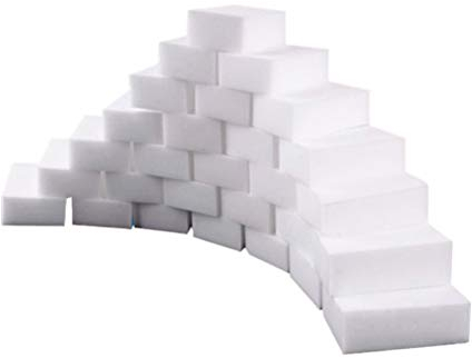Hihey 100PCS Cleaning Magic Sponge Eraser Melamine Cleaner Multifunction Foam, Magic Sponge Eraser Cleaning, For Cleaning Office Wall Auto