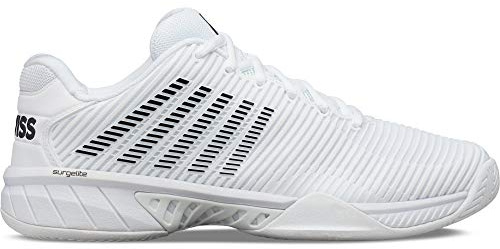 K-Swiss Men's Hypercourt Express 2 Tennis Shoe, White/Black, 9 M