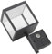 Lucande LED Wandleuchte außen Cube (spritzwassergeschützt (Modern) in Schwarz aus Aluminium (1 flammig,) - Außenwandleuchten Wandlampe Led Außenlampe Outdoor für Außenwand/Hauswand