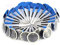 EVGATSAUTO Reifenstopfen Patch Gum, 24 Stück Auto Motorrad Universal Tubeless Rubber Blue Reifenpunktion Reparatur Pilz Plug Patch Gum(36 * 4 mm)