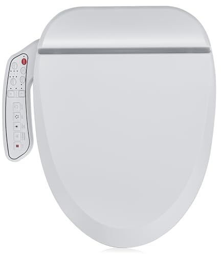 ZMJH ZMA102 Bidet Toilet Seat, Unlimited Warm Water, Vortex Wash, Electronic Heated, Warm Air Dryer, Rear and Front Wash, LED Light, Need Electricity, White, (Elongated)