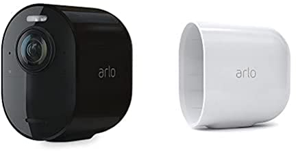 Arlo Ultra 2 WLAN Überwachungskamera aussen, kabellos, 4K, Nachtsicht in Farbe, Bewegungsmelder, SmartHub benötigt, Zusatzkamera mit GRATIS Kameragehäuse Secure Plan Testzeitraum