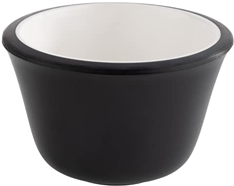 APS 85244 - Juego de 6 cuencos de melamina, diámetro de 6 cm, altura de 4 cm, apto para lavavajillas, color negro