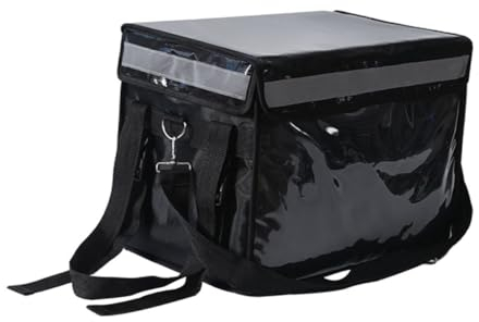 Healeved 1 Stück Karton Kiste Zum Mitnehmen Schwarzer Behälter Lunchpaket Isoliert Lebensmittelgeschäft-Tasche -liefertasche Isolierte Outdoor-Tasche Wasserdicht Mahlzeit-Box Hardcore