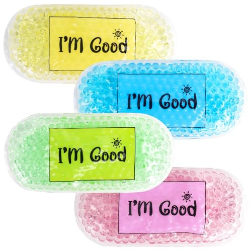 Hilph Poche de Glace Enfant, Poche de Glace Froid en Gel Chaudes et Froides Coloré, Réutilisable Poche de Froid Enfants Soulagement de la Douleur pour Enfant, 4 Paquets