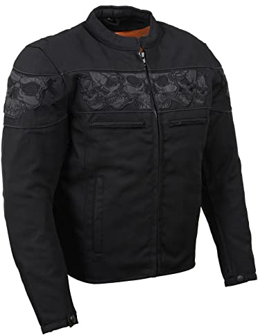 Milwaukee Leather Men's Armored Textile Motorcycle Rider Jacket-Year Round Wear - X-Large - X-Large