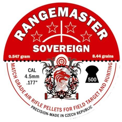 Daystate Rangemaster Sovereign 4.5mm .177 Match Grade Air Rifle Pellets, 0.547g, 500 Count