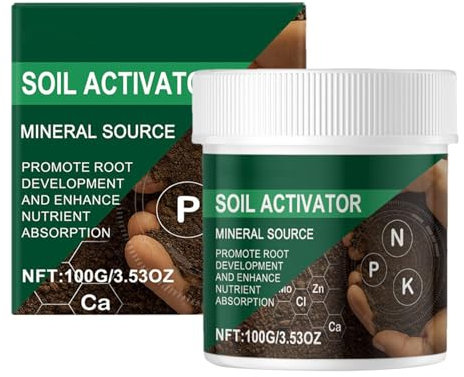 Attivatore Del Terreno Per Ortaggi - Miglioratore Del Suolo - Fertilizzante a Base Minerale Potenziatore di Nutrienti per la Crescita di Ortaggi Fiori Prati Giardini e Piante d Appartamento Esterno e