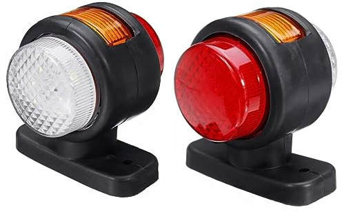 flexzon 2 x LED SMD MINI SIDE RUBBER MARKER LIGHTS LAMP INDICATOR TRAILER TRUCK 12V NEW IN BOX