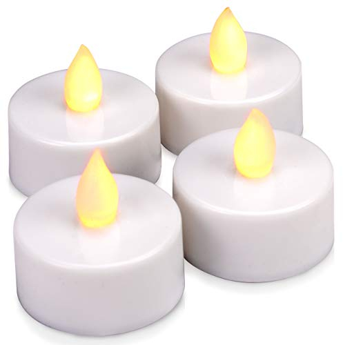 Nipach 4er Set LED Teelicht weiß - Batterie-Betrieb für Innen