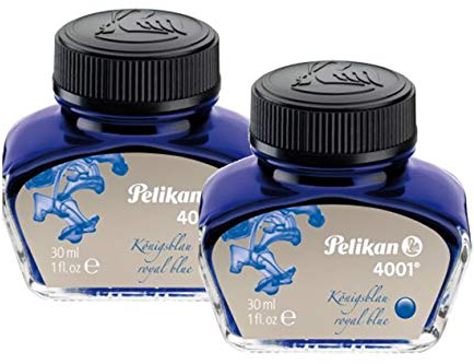 Pelikan 301010 Tintenglas Tinte 4001, 30 ml (2x 30 ml Königsblau)