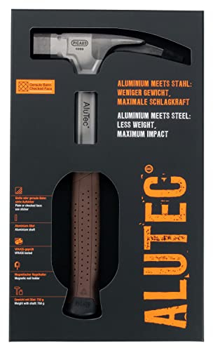 Picard Hammerhammer AluTec | Aluminium & geschmiedeter Stahl | Hybridkopf | Magnetischer Nagelhalter | Ergonomischer Griff | GS geprüfte Sicherheit | VPA zertifiziert