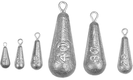 JJiaoLinin Jeu de Plombs Forme de Goutte - 56 Pièces gramme Poids de Pêche Sinker 7/10/15/20/30/40g pour Outils en Plein Air