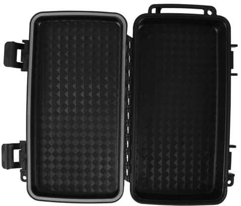 jojofuny Waterproof Tool Box Portable Hard Case with Handle Impact Resistant Plastic Storage Box 8.7 X 5.3 X 2 Inches Secure Locking Outdoor Tool Organizer