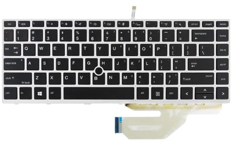 Table-King Clavier de rechange rétroéclairé avec distribution américaine pour HP Probook 640 G4 G5 645 G4 G5 L00737-001