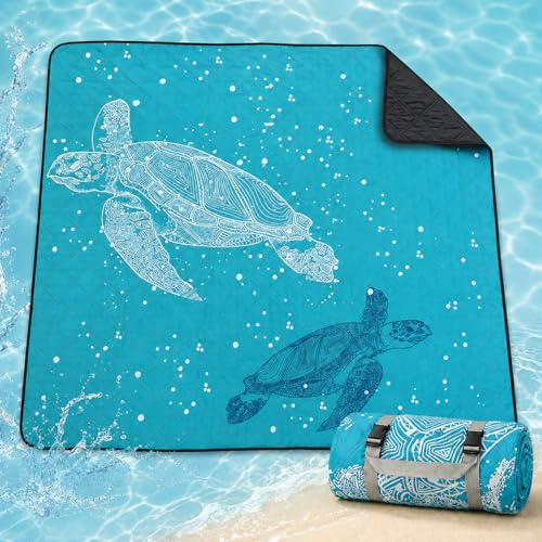 Stranddecke Wasserdicht Picknickdecke 200x200 cm - Strandmatte Gepolstert