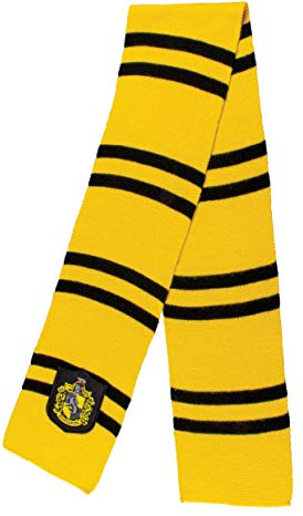 Disguise Harry Potter Hufflepuff Scarf Costume Accessory, Yellow & Black, Adult Size