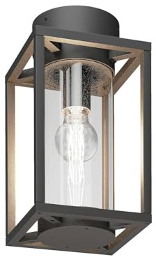 Lucande Ceiling Light Outdoor Ferda dimmable (Modern) in Black Made of Aluminium (1 Light Source, E27) from Outdoor