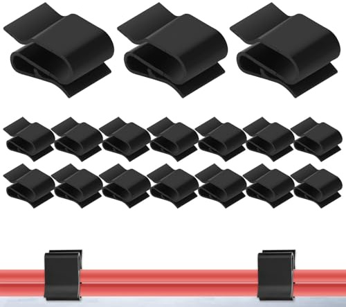Clips de Câble Solaire ABS À 2 Fils, Pince de Câble pour Cadre de Panneau Photovoltaïque, Serre-Câble en Plastique Pa66, Pince de Câble Solaire pour Remorque, pour Toit Et Caravane (50 pièces)