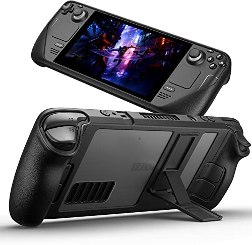 JSAUX Custodia Kickstand per Steam Deck/OLED, PC0105 con Angolo Regolabile, Cover TPU Protettiva Anti-Graffio e Assorbimento Urti