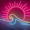 Wave Sunrize Leuchtreklame mit dimmbarem Controller, Anime-Neonlicht-LED-Meereswellen-Schilder für Männerhöhle, Schlafzimmer, Hochzeitsbar, Party, Spielzimmer, Wanddekoration (43,18 x 25,4 cm)