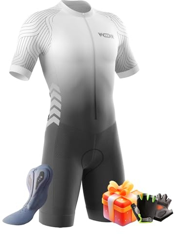 Traje de Triatlón de Manga Corta para Hombre,Traje De Ciclismo Hombres de Traje Tri,Traje de Ciclismo de Secado rápido MTB Mono Racing,Ciclismo (Typ-10,XL)