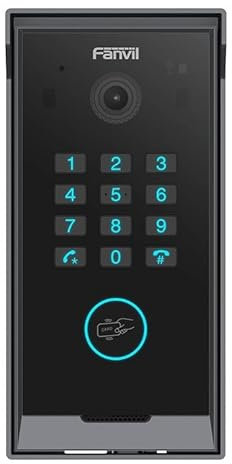 Fanvil i60K, videoportero IP con teclado numérico y lector de tarjetas, pantalla retroiluminada, negro
