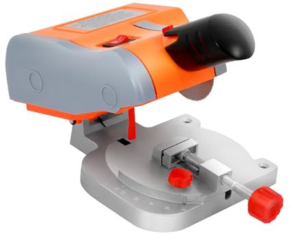 DSYOGX Mini sega, regolabile da 0 a 45°, spessore di taglio troncatrice fino a 0,47 pollici, velocità 7800 giri/min, seghe da tavolo per taglio di legno, plastica, pietra, metalli non ferrosi