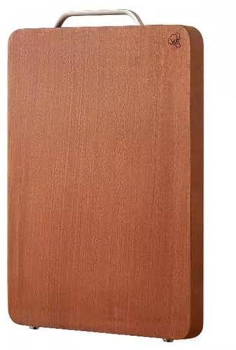 Tabla de cortar grande de madera de ébano con mango de metal ideal for picar carne, queso, frutas, tabla de charcutería con ranura for jugos de 40 cm y 45 cm(36cm)