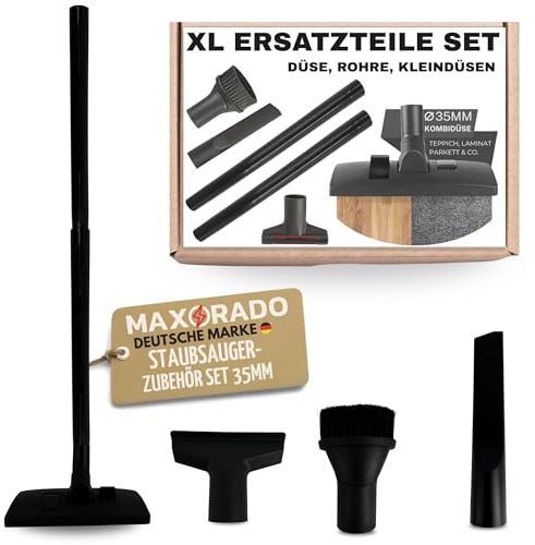 Maxorado Rohr Düse Aufsatz 6-tlg Ersatzteile Set 35mm passend für Bosch Professional GAS 12V 18V 20 35 L H GAS 55 AFC Home and Garden Verlängerung Saugrohr DN35 Nassauger Staubsauger