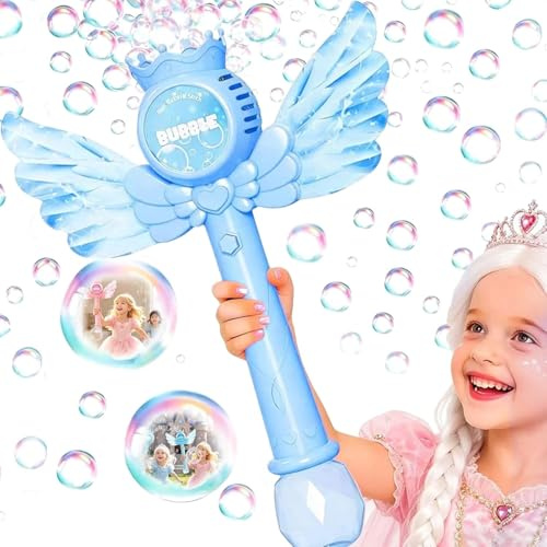 Baguette à Bulles Électrique pour Enfants, Machine Automatique, Plus de 10 000 Bulles/Min, pour Extérieur, Fête et Mariage