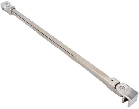Ramlös Duschdörr Fast Panel Vägg-till-glas Stödstång, Rostfria Glasväggar Med Skruv, Svart Duschstabilisatorstång(Silver,L 80cm/31.4in)