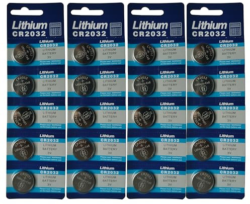 Hicet Generic Cr2032 Br2032 2032 3V Lithium Batteries 20 Pcs 4 Cards FBA