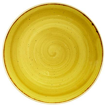 Churchill Stonecast -Coupe Plate Teller- Durchmesser: Ø26,0cm, Farbe wählbar (Mustard Seed)