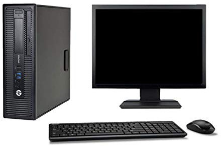 HP EliteDesk 800 G1 SFF - Ordenador de sobremesa (19 Pulgadas, 16 GB, Disco de 2 TB, grabadora de DVD WiFi W7 (reacondicionado)