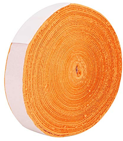 Redxiao 【𝐁𝐥𝐚𝐜𝐤 𝐅𝐫𝐢𝐝𝐚𝒚】 White/Orange/Black 10M Racket Grip Tape, Anti-Skid Badminton Racquet Towel Grip, 32.81ft x 1.18inch for Badminton Rackets Tennis Rackets Outdoor Sport Tool(Orange)