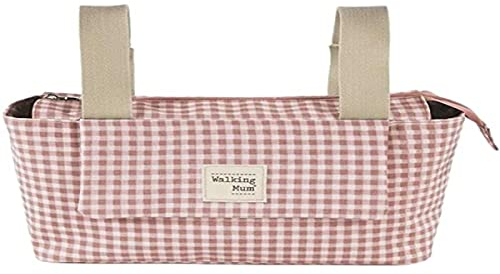 Walking Mum. I Love Vichy Schwangerschaftstasche für Kinderwagen, Kurze Griffe zur Befestigung am Kinderwagen, Rosa, 31 x 17 x 12 cm